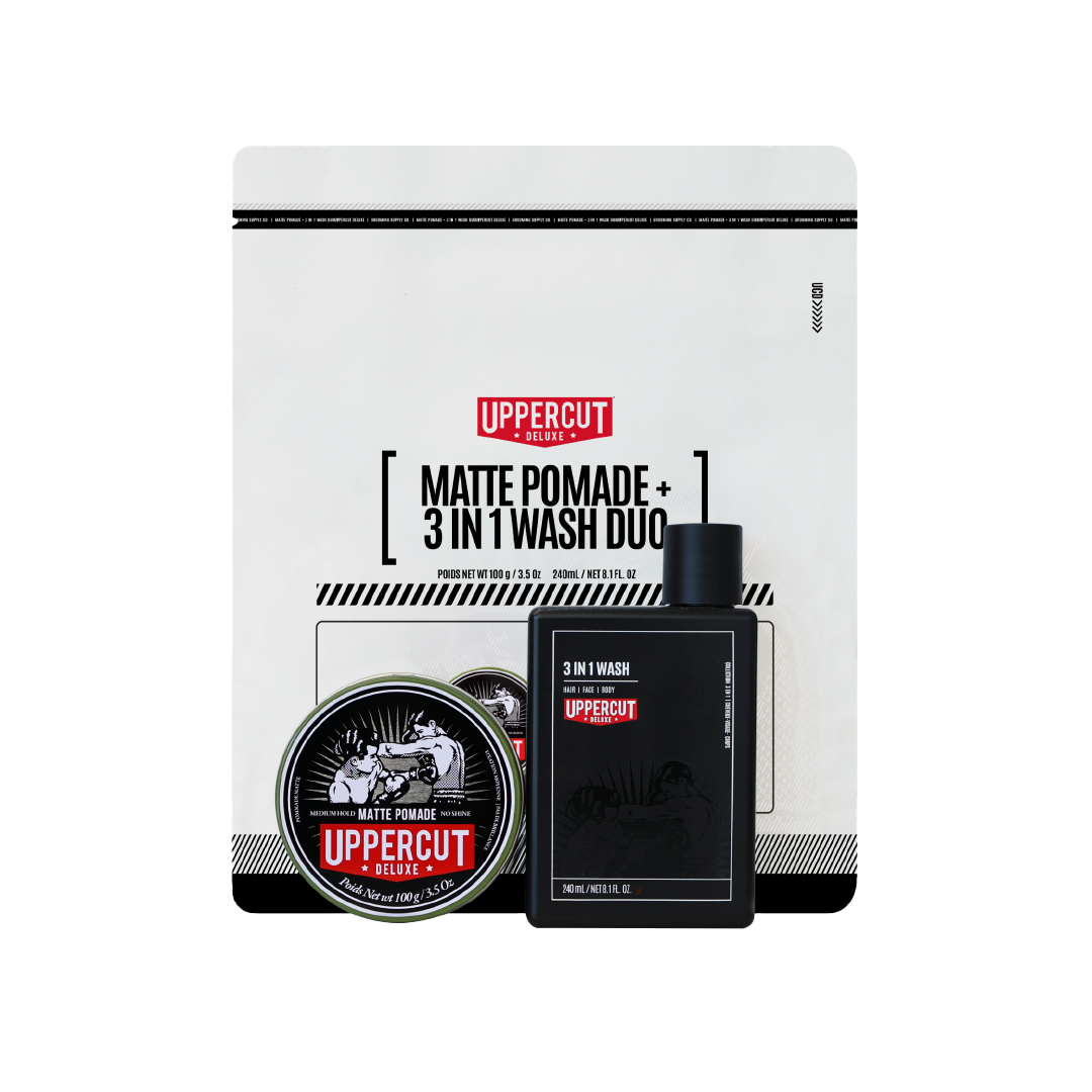 Matte Pomade & 3-in-1 Wash Duo