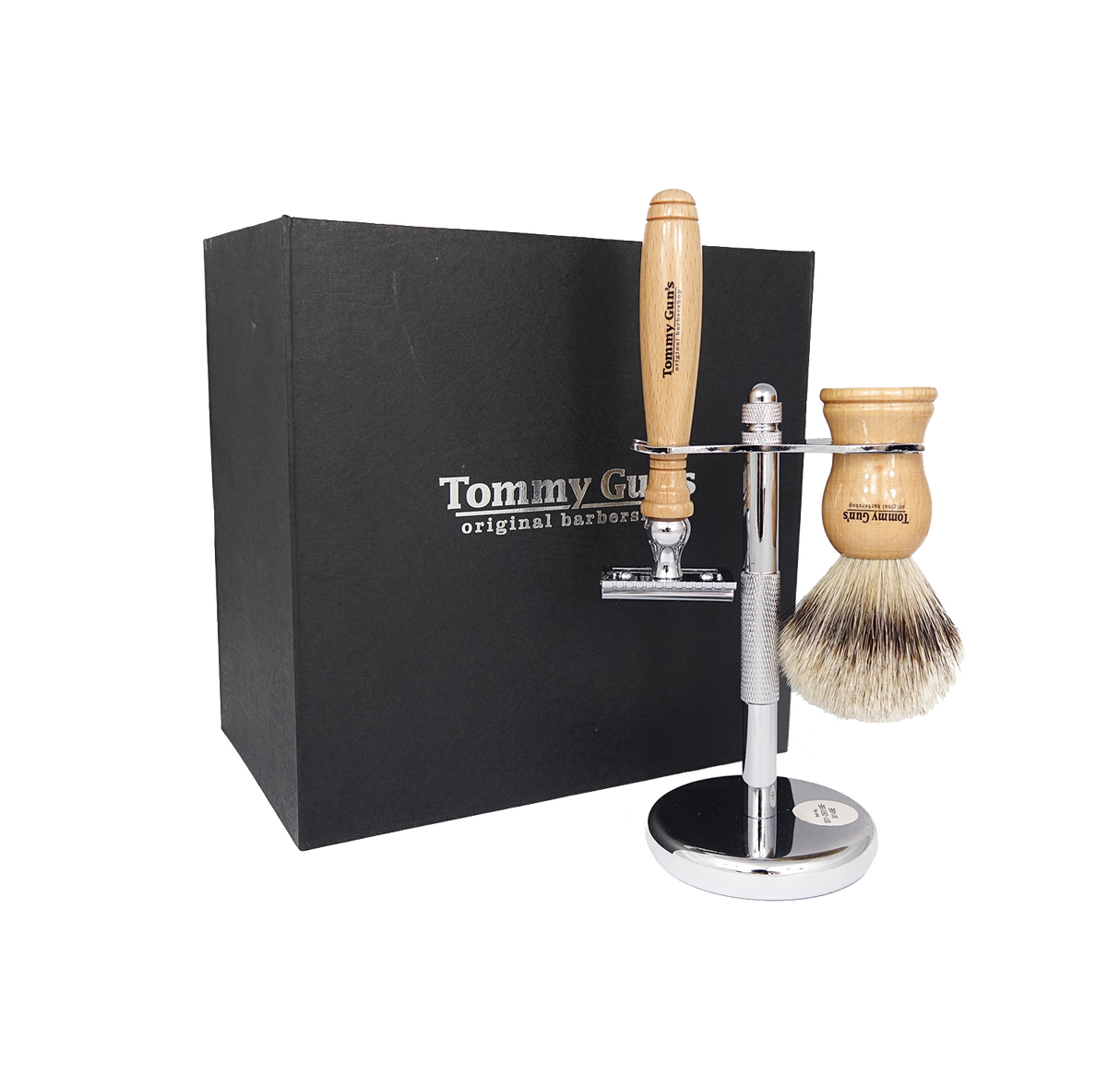 Tommy Gun's Shave Tommy Guns 3 Piece Shave Kit - Beechwood