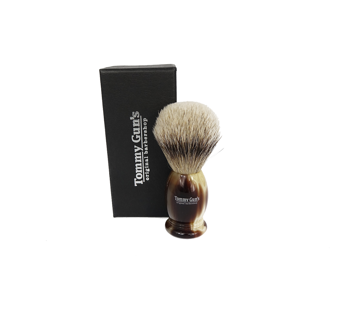 Tommy Gun's Shave Tommy Guns Shave Brush Faux Horn Handle 20mm Silver Tip Badger S121-FH04